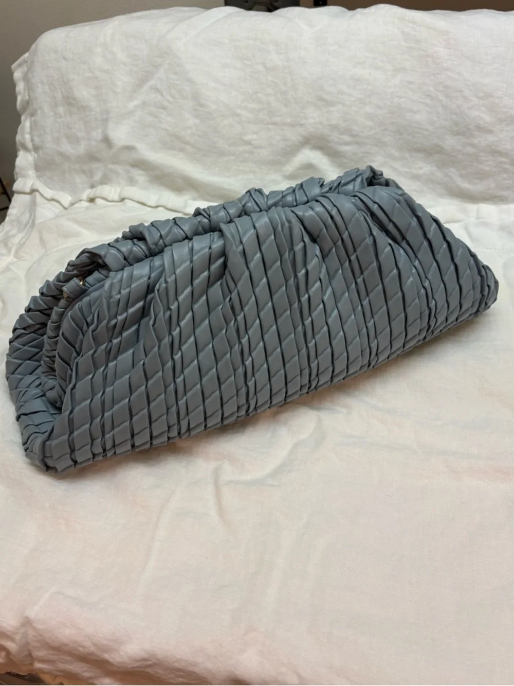 Anthropologie Urban Expressions Light Blue Oversized Clutch